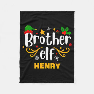 Tygraphy Brother Elf Fun Family Matching Fleece Blanket