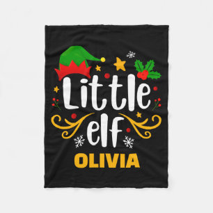 Tygraphy Little Elf Fun Family Matching Fleece Blanket