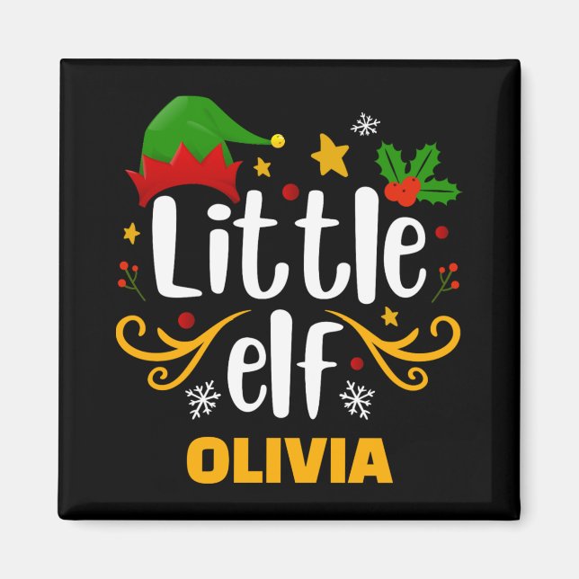 Tygraphy Little Elf Fun Family Matching T Shirt  Magnet (Front)