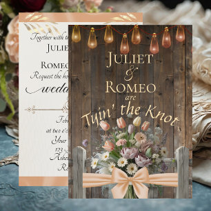 Tyin' the Knot Wildflowers & Ribbon - Peach