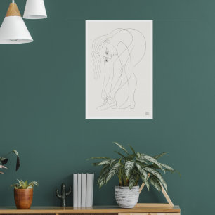 Tying Laces - Large Archival Drawing Print