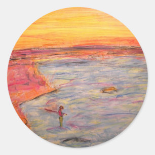 tying one on classic round sticker