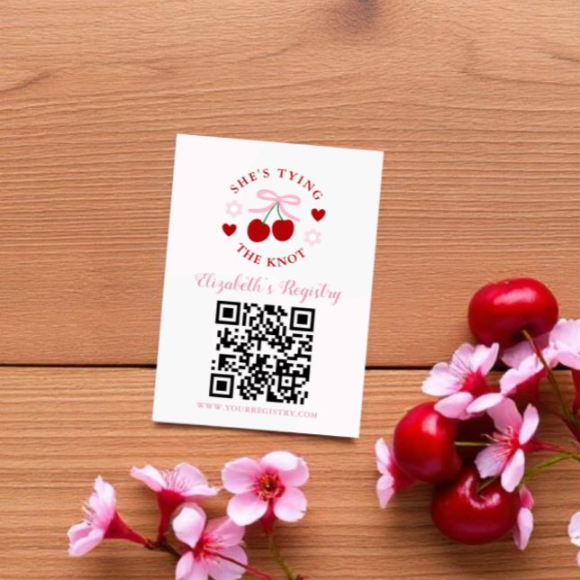 Tying the Knot Bridal Shower Registry Enclosure Card (Creator Uploaded)