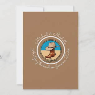 Tying the knot Cowboy Wedding Invitation