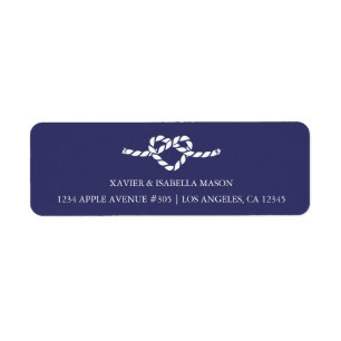 Tying The Knot   Custom Background Colour Return Address Label