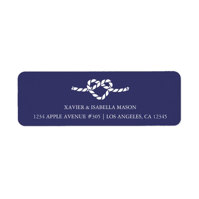 Tying The Knot | Custom Background Colour Return Address Label (Front)