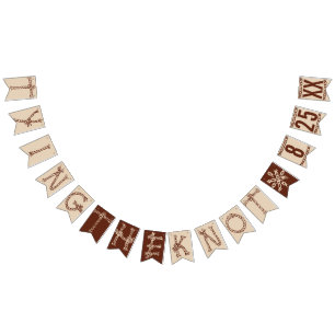 TYING THE KNOT: CUSTOM DATE Rustic Wedding Bunting