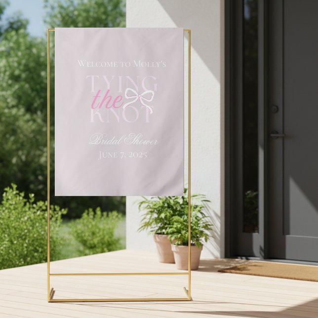 Tying the Knot – Elegant Minimalist Wedding Design Tapestry (Elegant Minimalist Tying the Knot Bridal Shower Tapestry)
