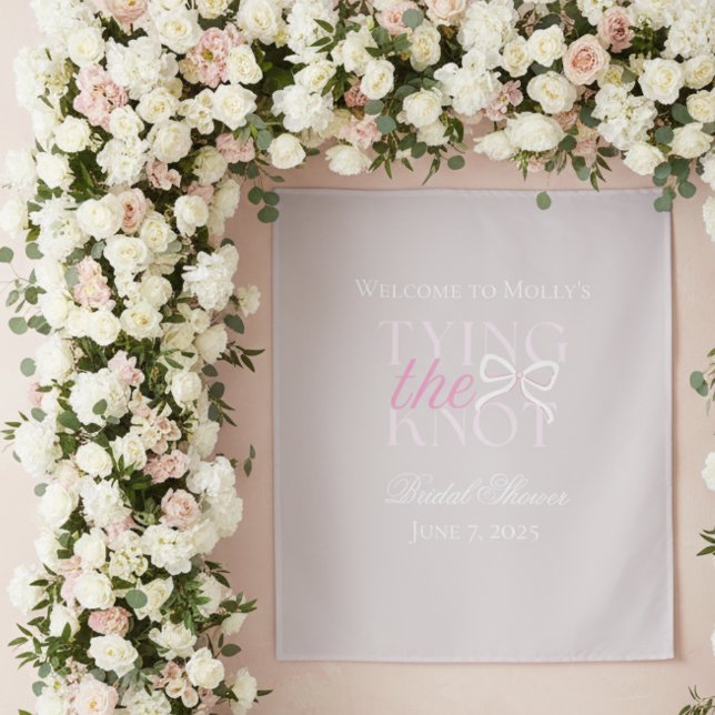 Tying the Knot – Elegant Minimalist Wedding Design Tapestry (Celebrate the moment everything comes together with this timeless “Tying the Knot” design!)