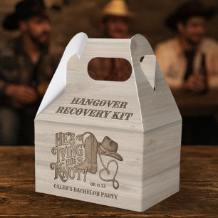 Tying the Knot Hangover Recover Kit Bachelor Party Favour Box
