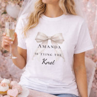 Tying the knot ivory bow pearls Bachelorette