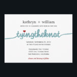 Tying the Knot Modern Wedding Invitation<br><div class="desc">Spread the news in a fun and stylish way with this modern Tying The Knot wedding invitations from berryberrysweet.com.</div>