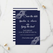 Tying The Knot Nautical Rope White & Navy Wedding