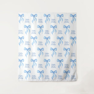 Tying the Knot Personalised Bridal Shower Backdrop Tapestry