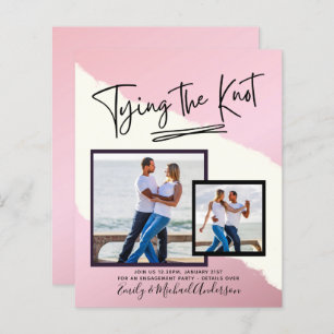 Tying The Knot - Photo Engagement Party Invitation