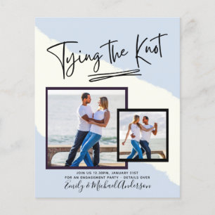 Tying The Knot - Photo Engagement Party Invitation Flyer