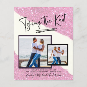 Tying The Knot - Photo Engagement Party Invitation Flyer