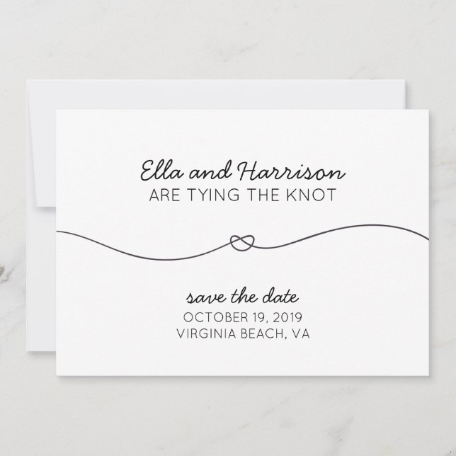 Tying the Knot, Save the Date/Engagement Party Date (Front)
