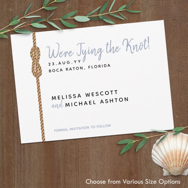 🌊 Tying the Knot Simple Nautical Save the Date (🌊 Tying the Knot Simple Nautical Save the Date
)