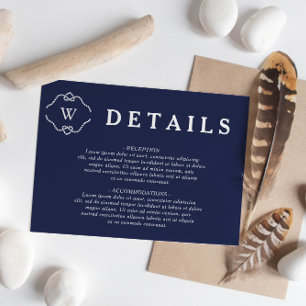 Tying the Knot Wedding Details Enclosure Card
