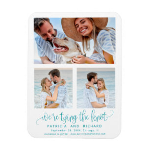 Tying The Knot Wedding Save The  Date 3 Photo Magnet