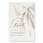 Tying the Knot White Bow Bridal Shower Welcome