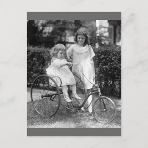 Tyke on Trike, 1920s Postcard
