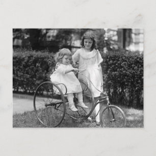 Tyke on Trike, 1920s Postcard