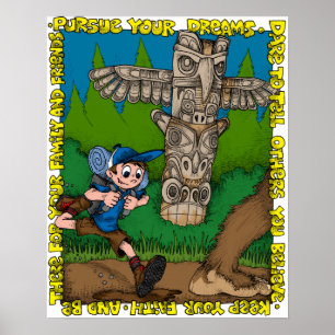 Tyler Bounds Chasing Bigfoot Poster