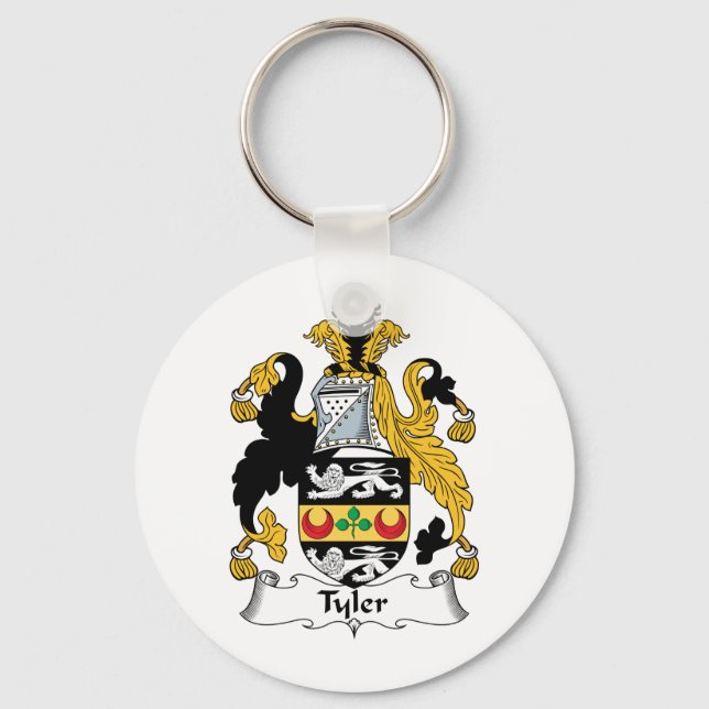 Tyler Family Crest Key Ring (Front)