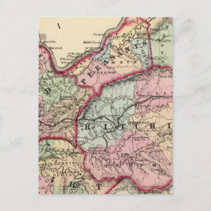 Tyler, Ritchie, Pleasants, Wood, Wirt counties Postcard