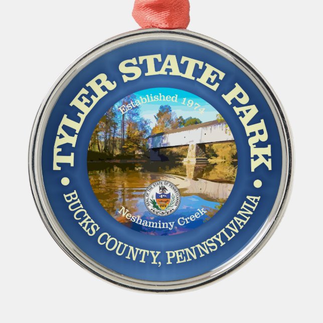 Tyler State Park SP Metal Ornament (Front)