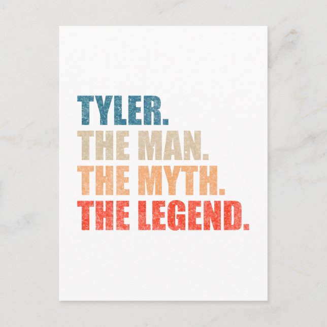 Tyler The Man The Myth The Legend Postcard (Front)