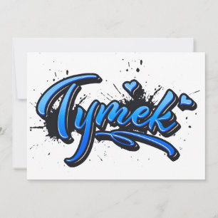 Tymek Heart Splash Graffiti Map Card