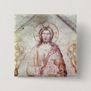 Tympanum depicting the Saviour Blessing, 1341 15 Cm Square Badge