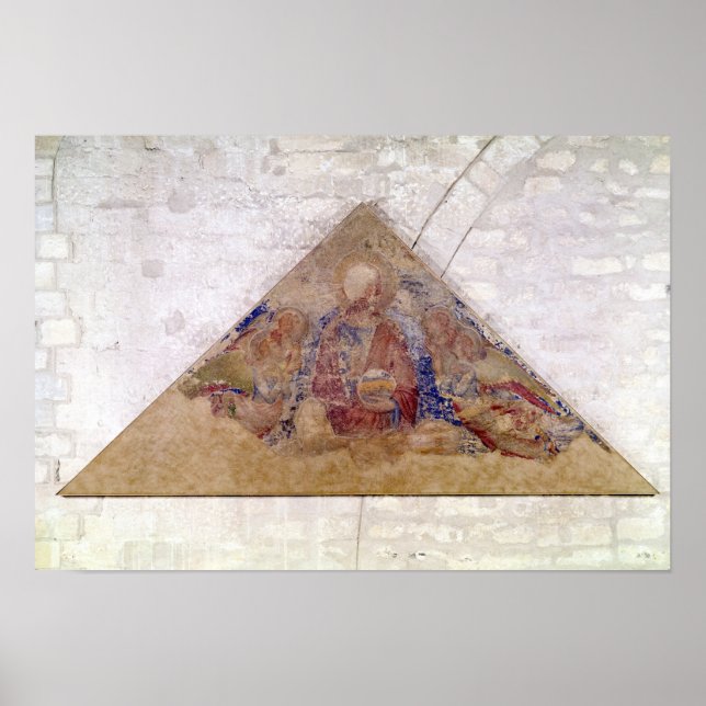 Tympanum depicting the Saviour Blessing, 1341 Poster (Front)