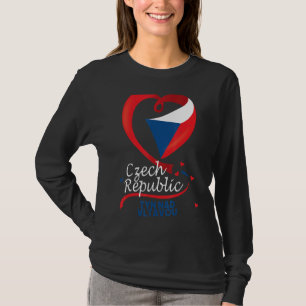 Tyn Nad Vltavou Czech Republic Heart Flag Coat Of T-Shirt