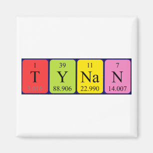 Tynan periodic table name magnet