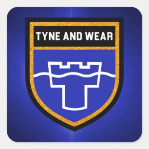 Tyne and Wear Flag Square Sticker