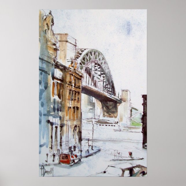 Tyne Bridge From Dean Street Print (Front)