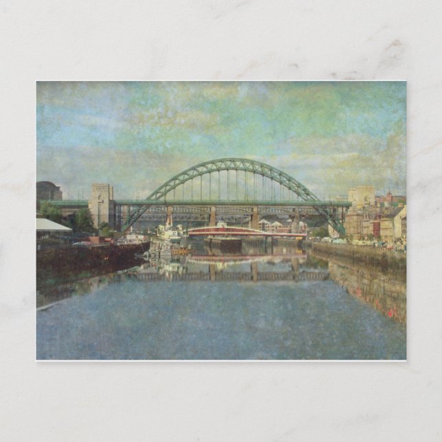 tyne bridge (sepia) postcard (Front)