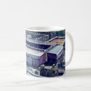 Tynecastle Stadium Edinburgh Aerial Art Coffee Mug