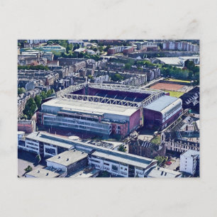 Tynecastle Stadium Edinburgh Aerial Art Postcard