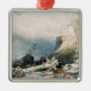 Tynemouth Castle, Tyne and Wear, with Wreck Metal Tree Decoration