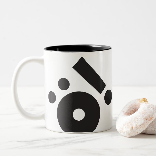 TYP-(Ö!) Creations Two-Tone Coffee Mug (With Donut)