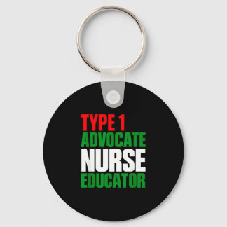 Type 1 advocate nurse educator key ring