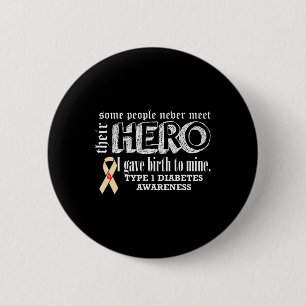 Type 1 Diabetes Awareness 6 Cm Round Badge