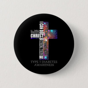 Type 1 Diabetes Awareness - Christmas Gift 6 Cm Round Badge