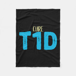 Type 1 Diabetes Awareness - Cure Tid Diabetes Fleece Blanket