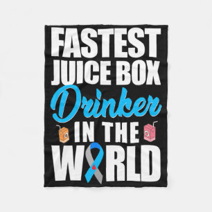 Type 1 Diabetes Awareness Fastest Juice Box Drinke Fleece Blanket